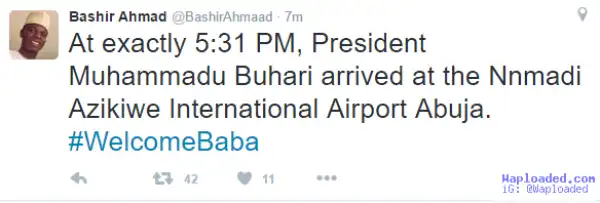 President Buhari Is Back In Nigeria - PHOTOS!